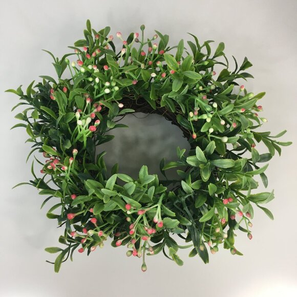 Spring Greenery Home Decor Mini Wreath Table Centerpiece Arrangement - Picture 5 of 13